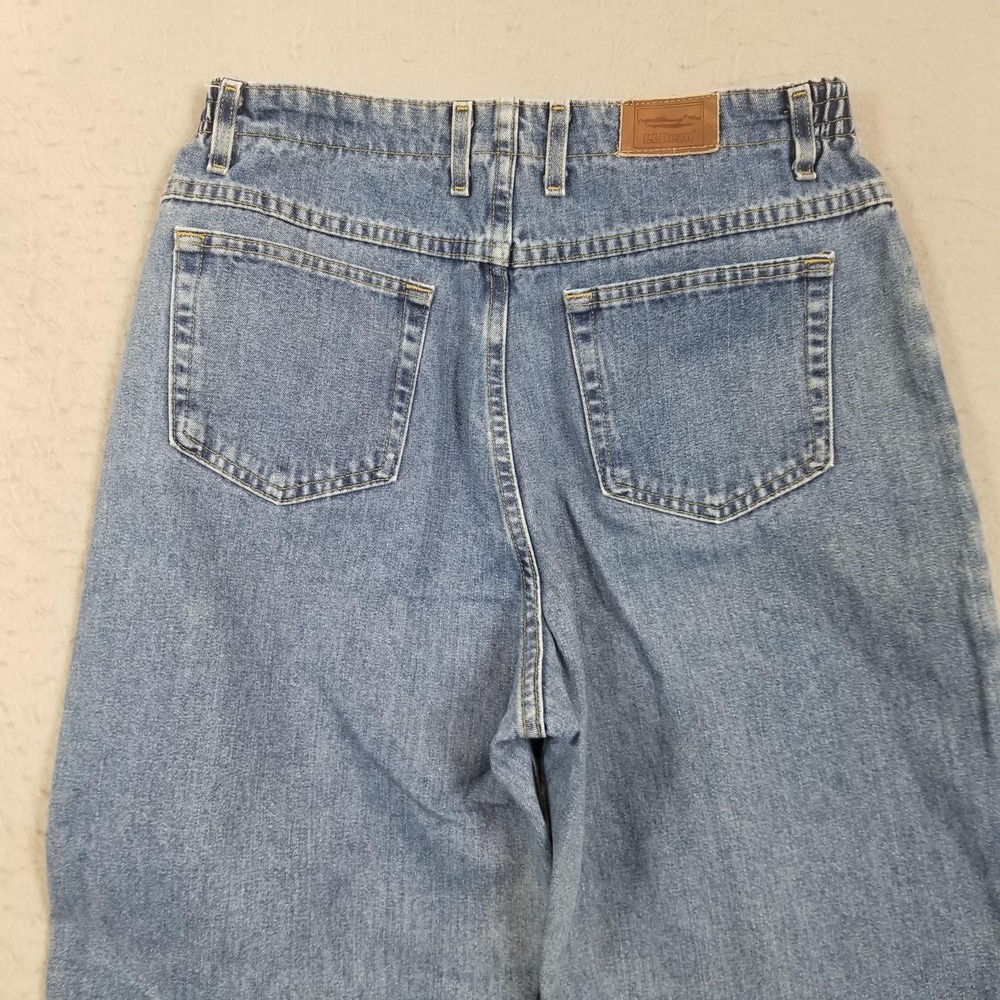 L.L. Bean Jeans Womens 14R Blue High Rise Relaxed Tapered Comfort Waist Denim - Picture 6 of 13